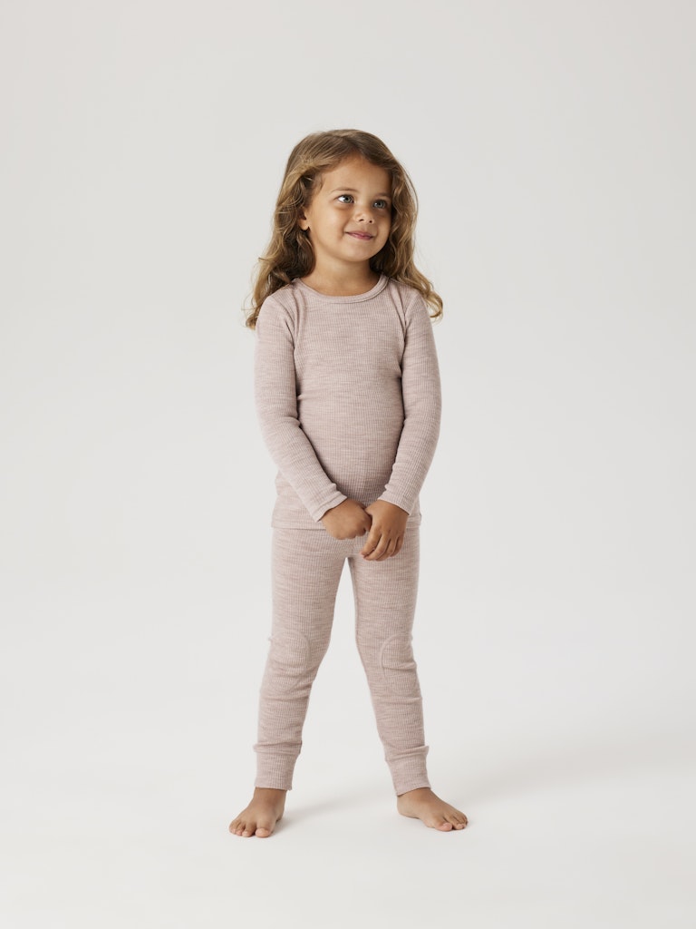 Name It Uld Bluse Mini LS Wax Rib Shadow Gray - Billede 4