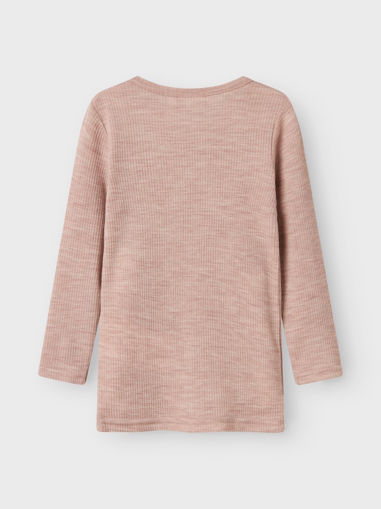 Name It Uld Bluse Mini LS Wax Rib Shadow Gray - Billede 2
