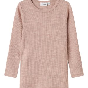 Name It Uld Bluse Mini LS Wax Rib Shadow Gray