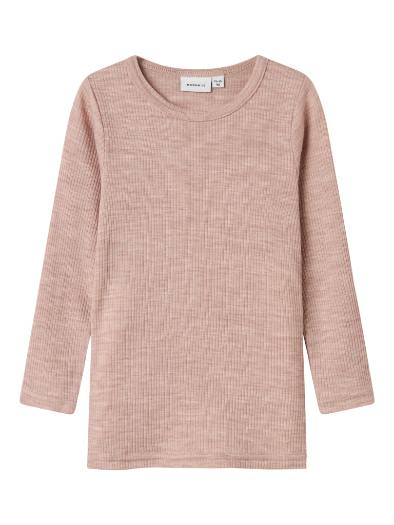 Name It Uld Bluse Mini LS Wax Rib Shadow Gray