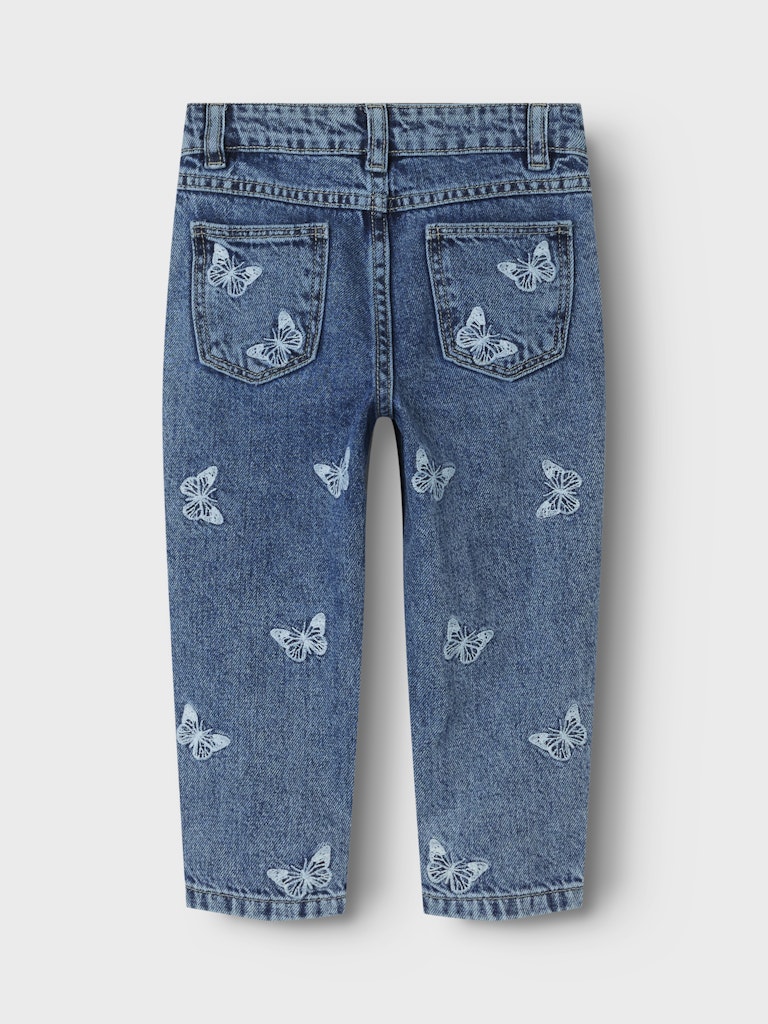 Name It Jeans Bella Mom Shaped Butterfly Medium Blue Denim - Billede 2