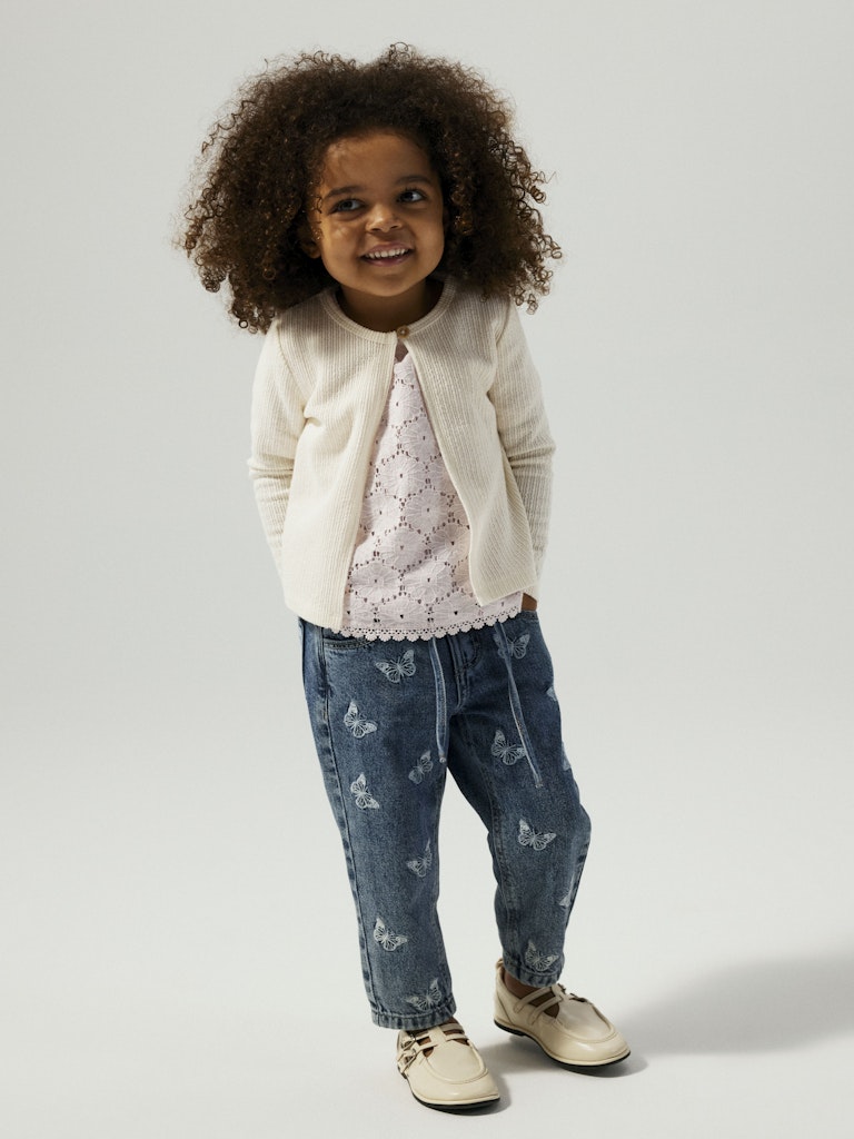 Name It Jeans Bella Mom Shaped Butterfly Medium Blue Denim - Billede 6