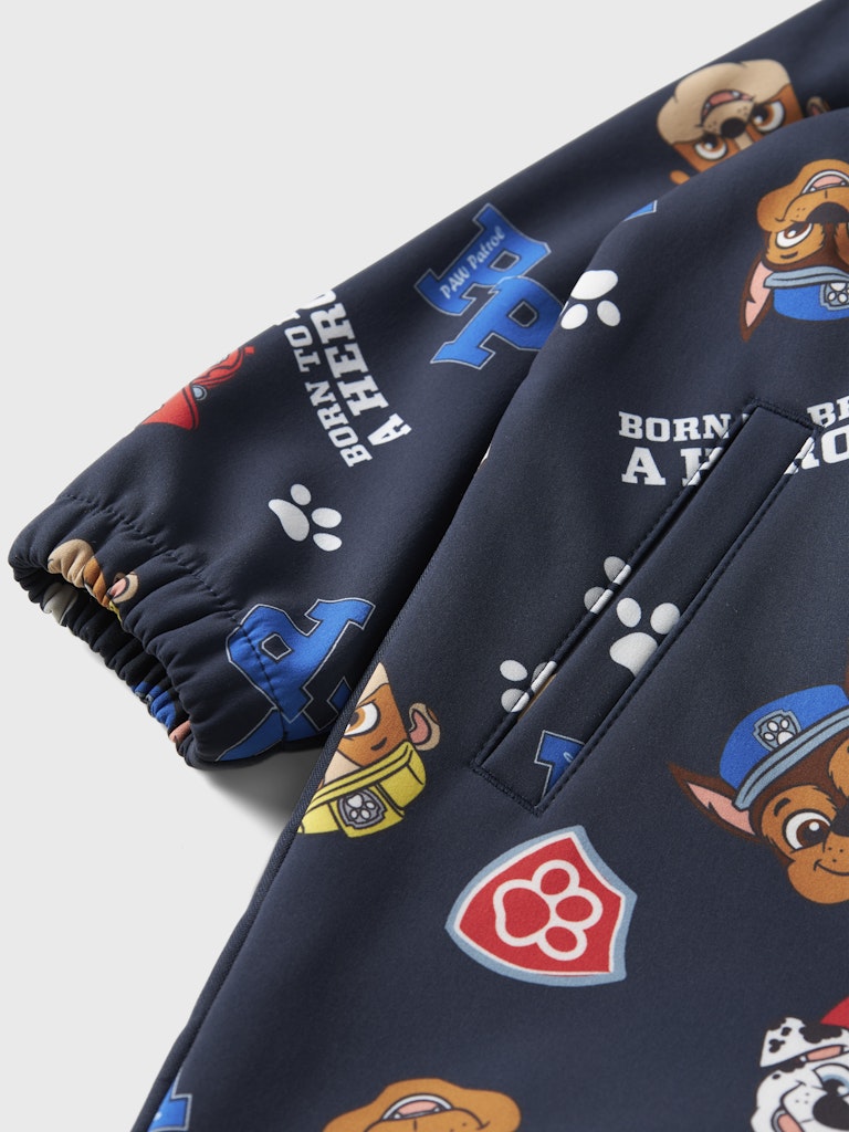 Name It Softshell Heldragt Mini Alfa08 Paw Patrol AOP Navy Blazer - Billede 4
