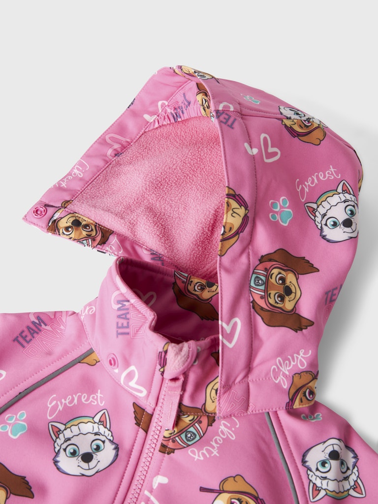 Name It Softshell Heldragt Mini Alfa08 Paw Patrol AOP Pink Cosmos - Billede 4