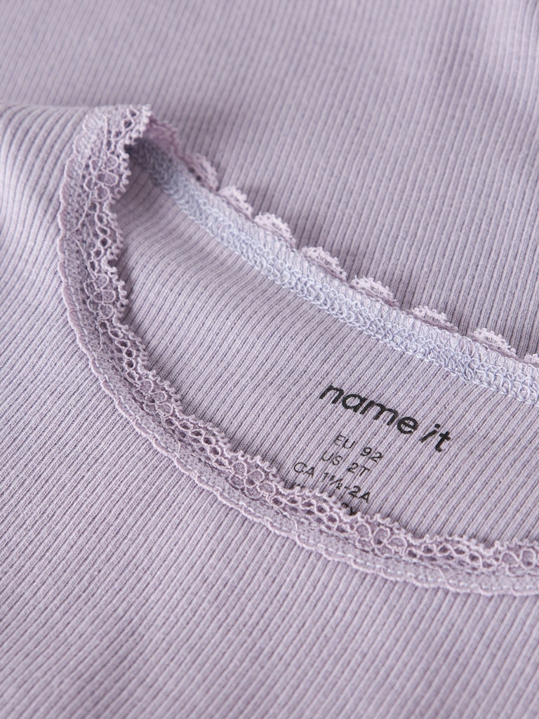 Name It Top Mini LS Kab Lavender Grey - Billede 3