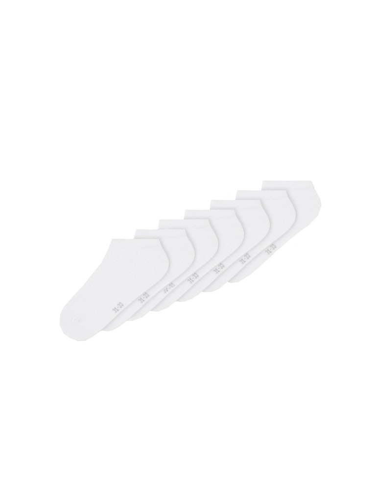 Name It Sokletter 7-pak Ancle Solid Bright White