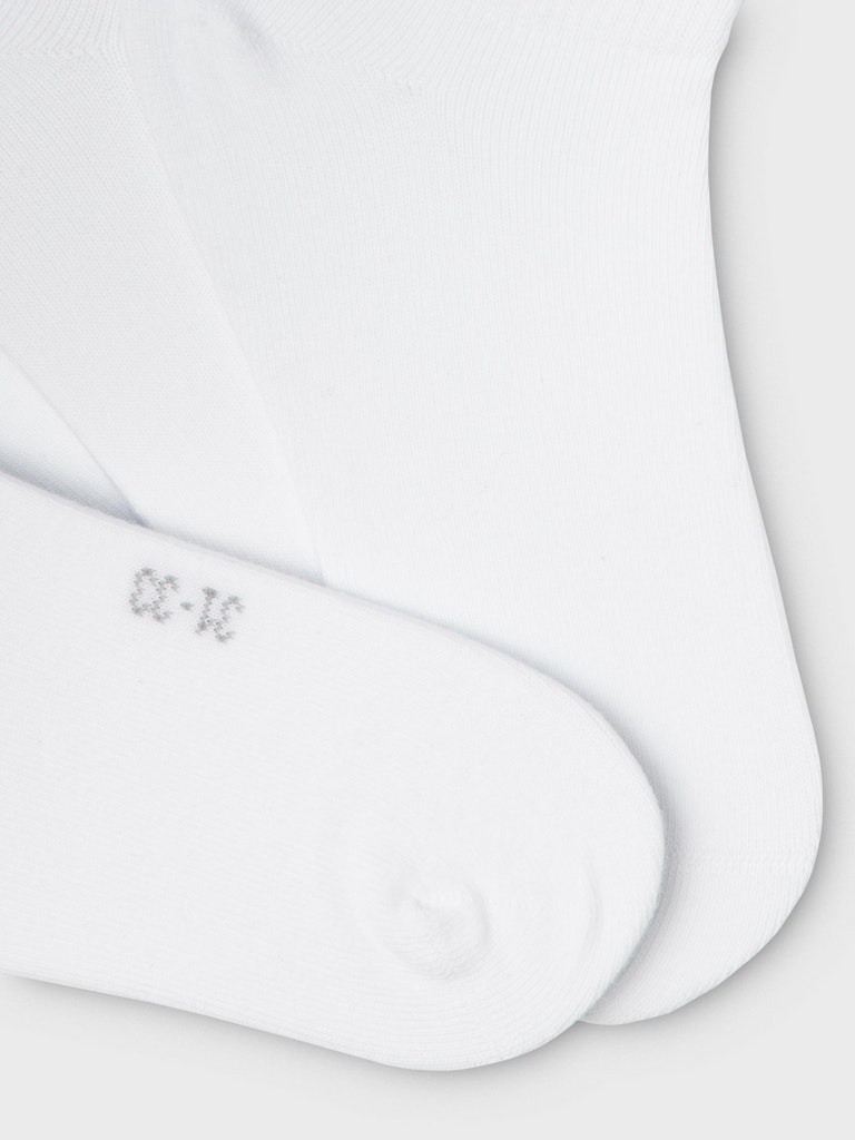 Name It Sokletter 7-pak Ancle Solid Bright White - Billede 3