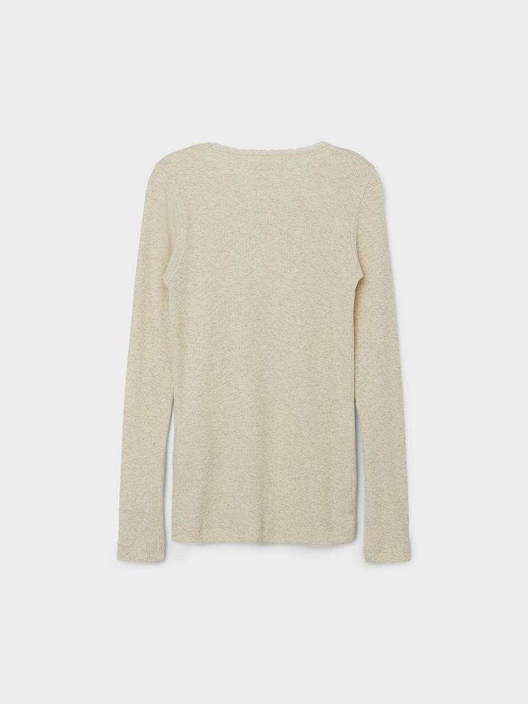 Name It Bluse LS Kab Slim Peyote Melange - Billede 2