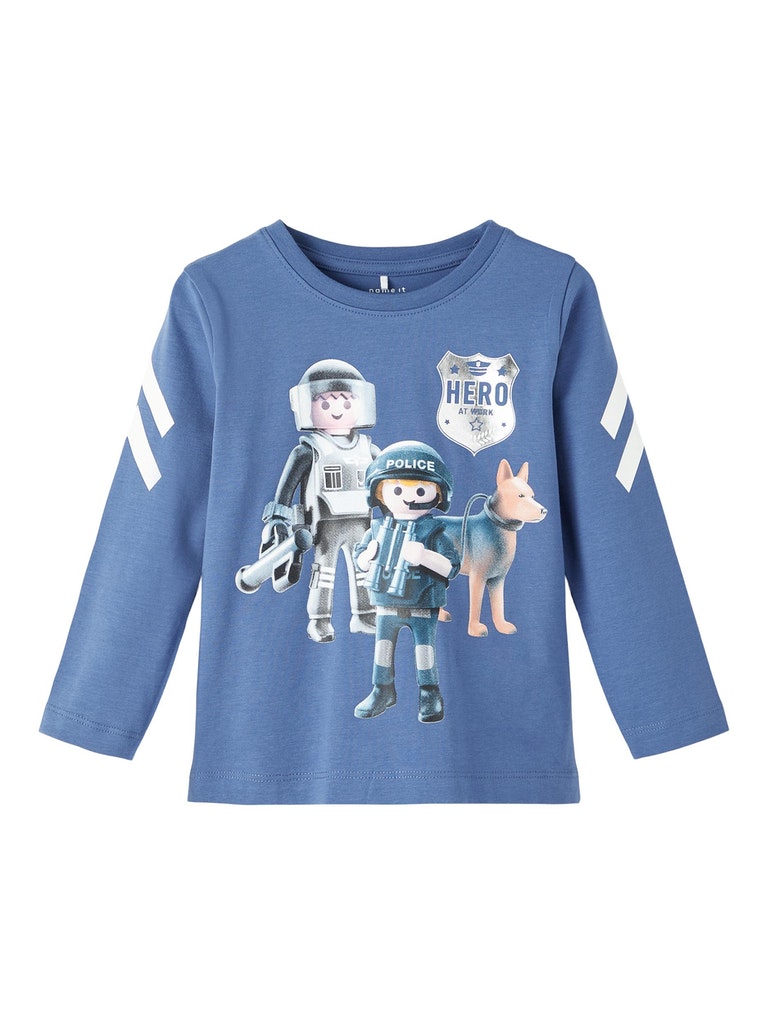Name It Bluse T-shirt LS Dohn Playmobil Bijou Blue