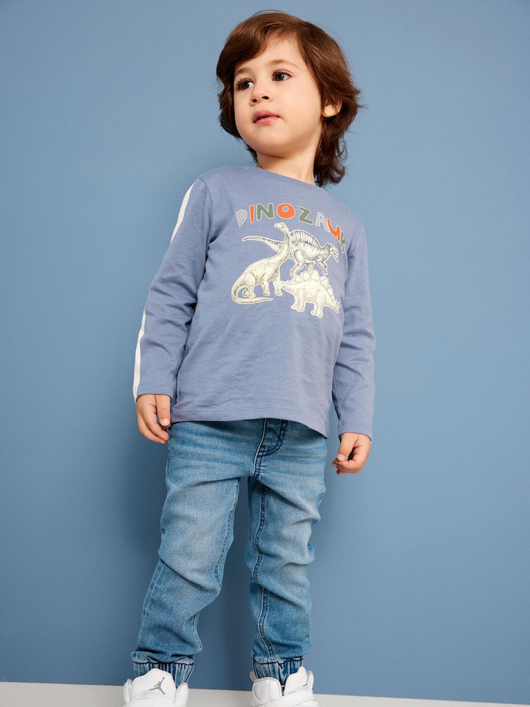 Name It Bluse T-shirt LS Rulle Wild Wind - Billede 4