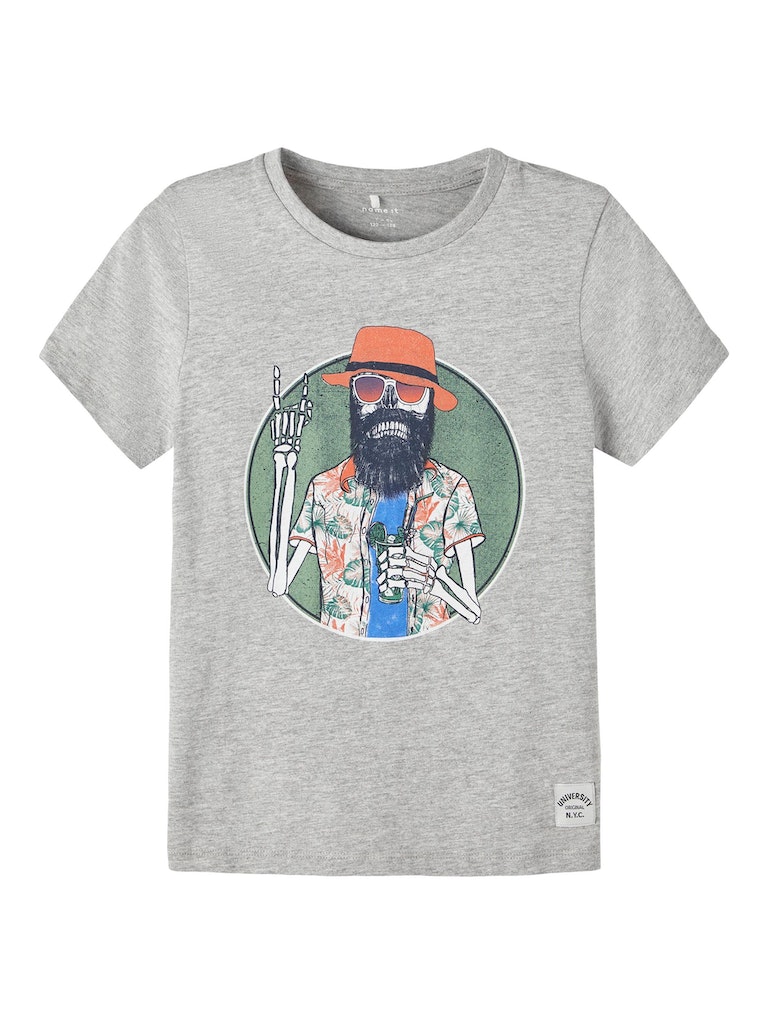 Name It Bluse T-shirt SS Bruno Grey Melange