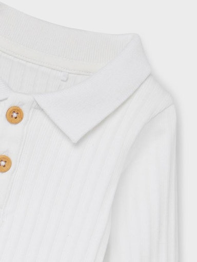 Name It Body LS Polo Falvan Bright White - Billede 2