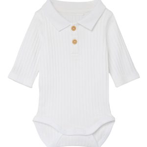 Name It Body LS Polo Falvan Bright White