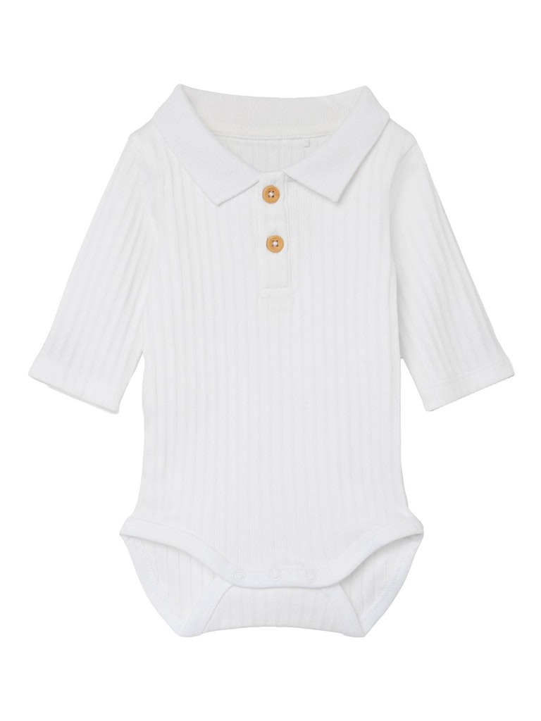 Name It Body LS Polo Falvan Bright White