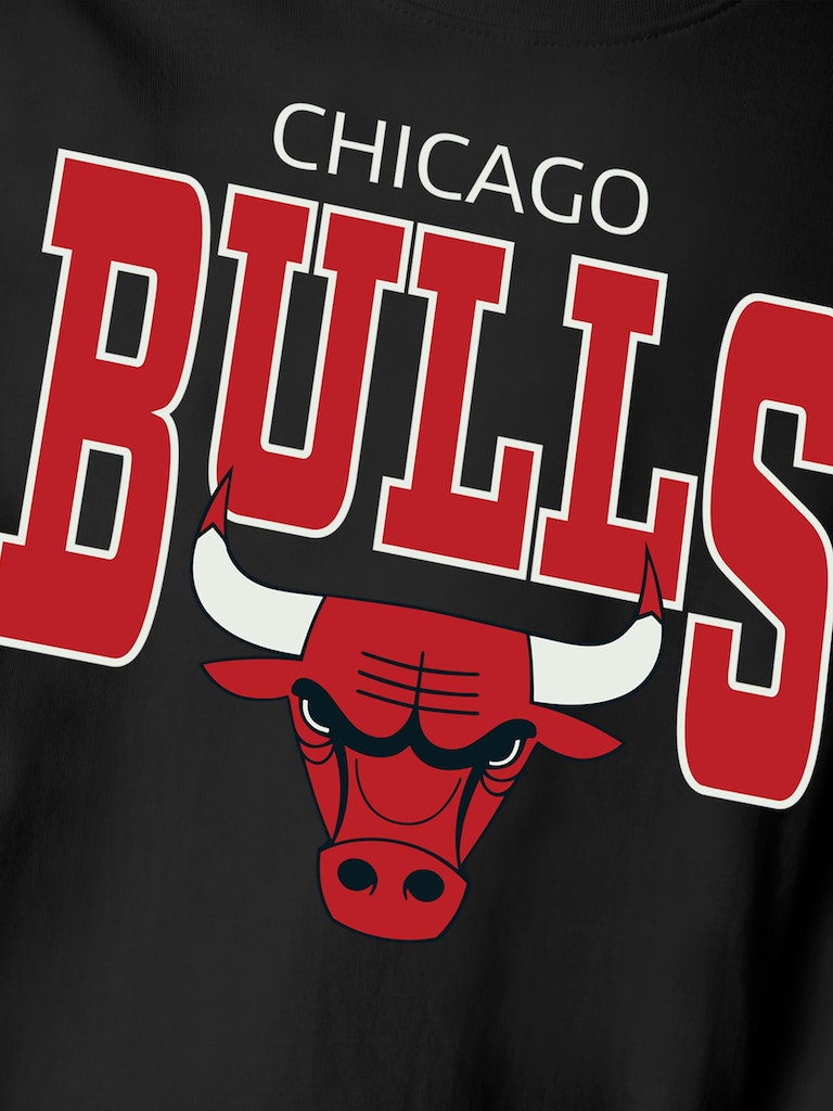 Name It Bluse T-shirt SS Mads NBA Chicago Bulls Black - Billede 3