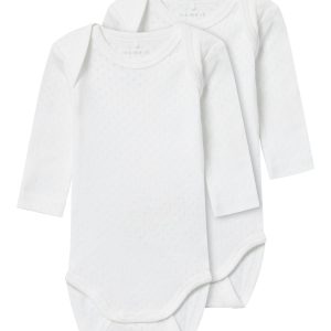 Name It Body LS 2-pak Needledrop Bright White