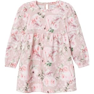 Name It Kjole LS Tonia Sweat Sepia Rose