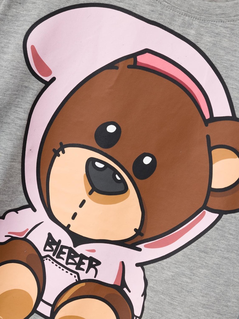 Name It T-shirt SS Jabb Justin Bieber Grey Melange - Billede 3