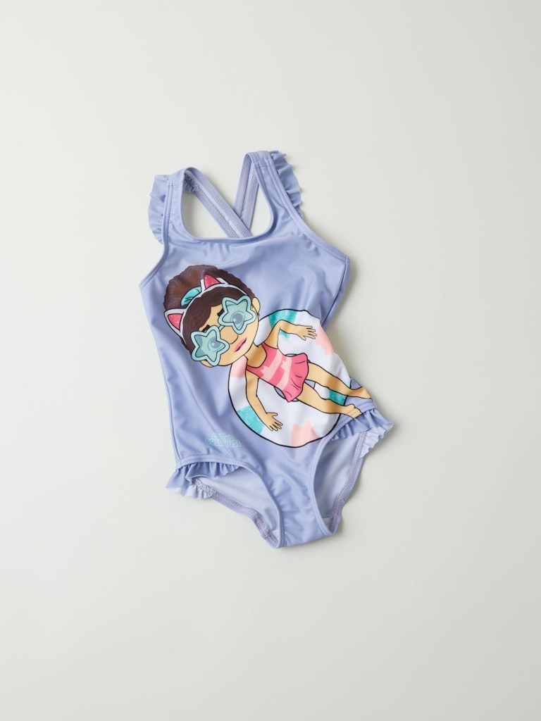 Name It Badedragt SL Medina Gabbys Dollhouse Swimsuit Heirloom Lilac - Billede 4