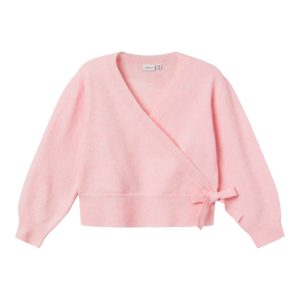 Name It Cardigan LS Strik Fallet Short Wrap Parfait Pink