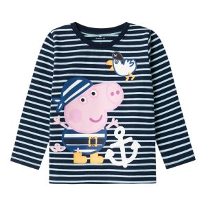 Name It Bluse LS Mister Gurli Gris Dark Sapphire