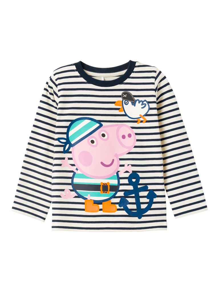 Name It Bluse LS Mister Gurli Gris Jet Stream