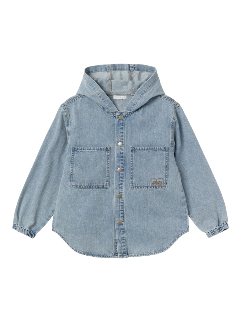 Name It Skjorte LS Denim Bo Hood Light Blue Denim