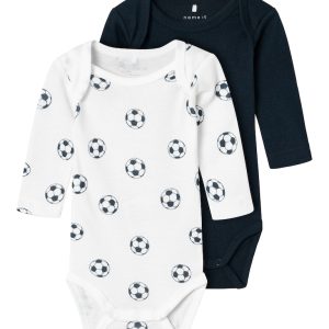 Name It Body LS 2-pak Football Bright White