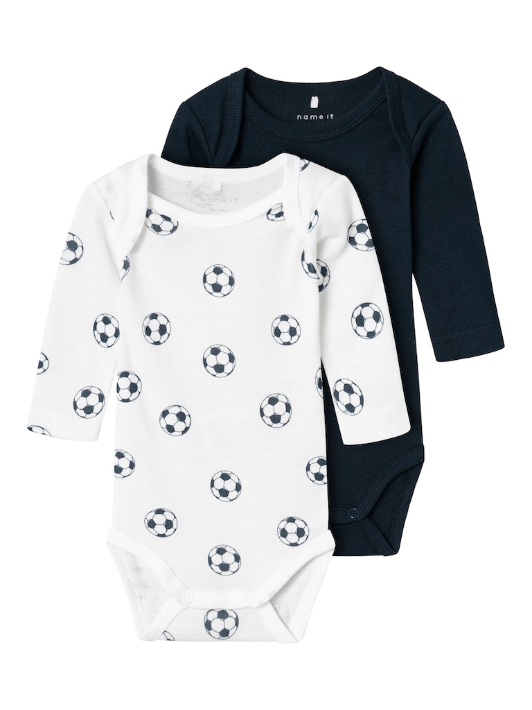 Name It Body LS 2-pak Football Bright White