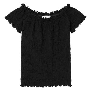 Name It Bluse SS Halisse Short Top Black