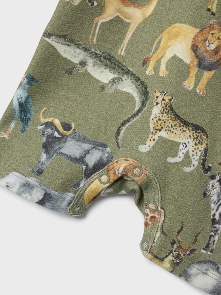 Name It Sommerdragt SS Jasen Sunsuit Oil Green - Billede 3