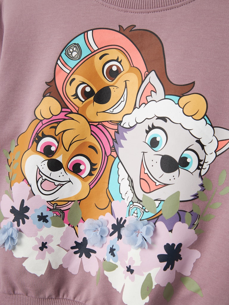 Name It Sweatshirt LS Mini Jura Paw Patrol Elderberry - Billede 3
