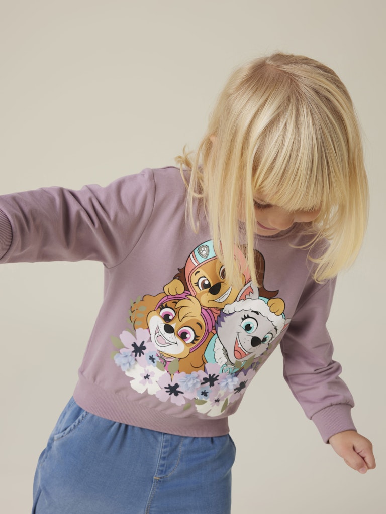 Name It Sweatshirt LS Mini Jura Paw Patrol Elderberry - Billede 4