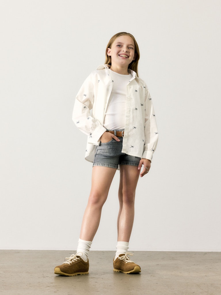 Name It Skjorte Kids LS Filippas Long Bright White - Billede 5