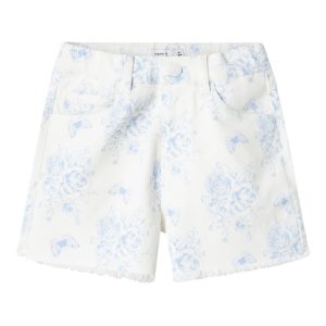 Name It Shorts Kids Rose Mom Twill Bright White