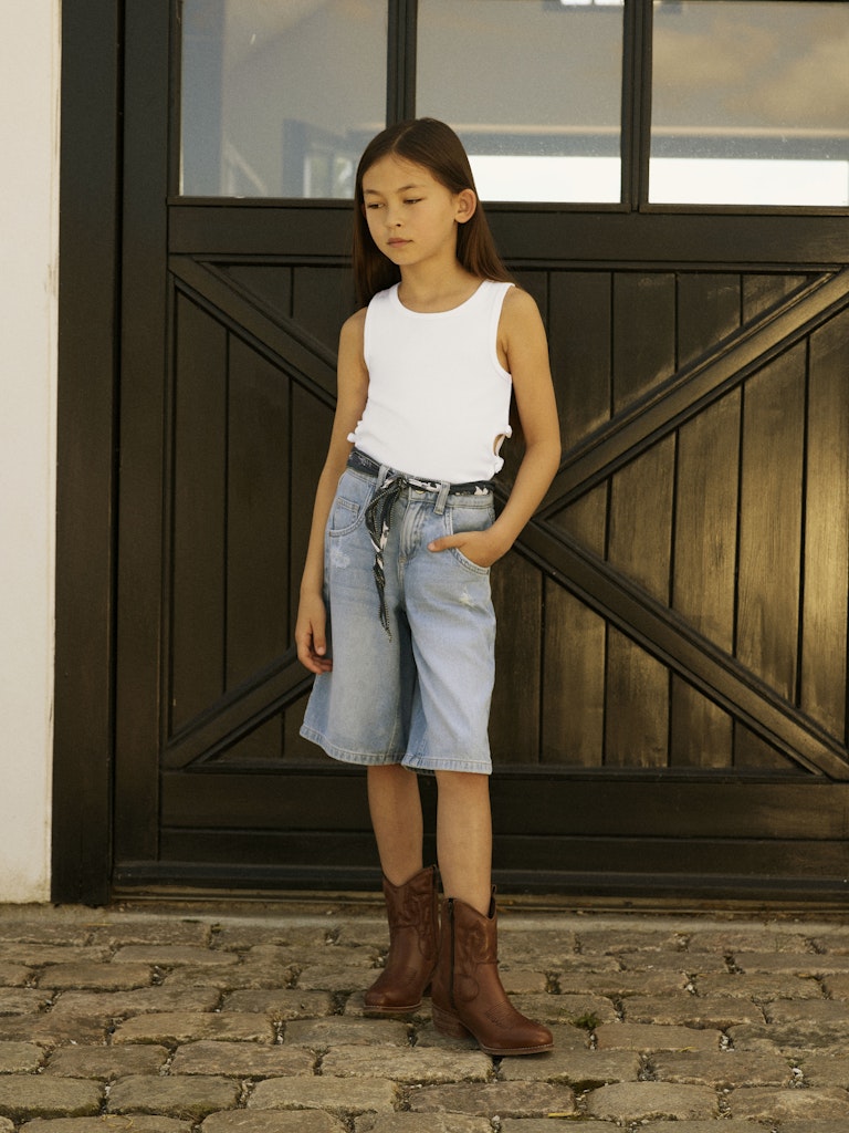 Name It Shorts Denim Kids Bella Skater Medium Blue Denim - Billede 5