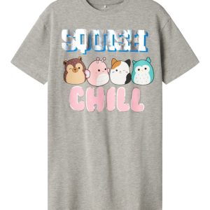 Name It T-shirt SS Kids Biana Squishmallows Grey Melange