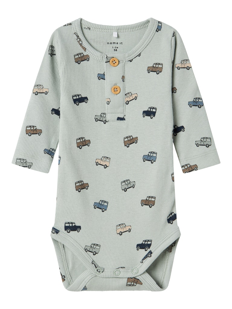 Name It Body LS Hukab Aqua Gray