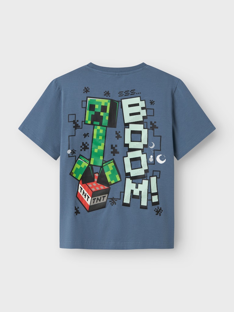 Name It T-shirt SS Mamun Minecraft Blue Mirage - Billede 2
