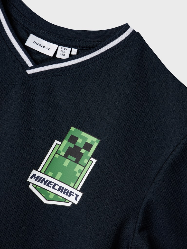 Name It T-shirt SS Mose Minecraft Poly Navy Blazer - Billede 3
