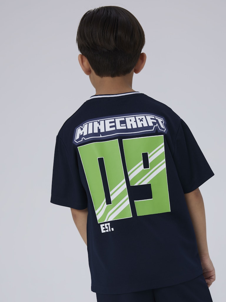 Name It T-shirt SS Mose Minecraft Poly Navy Blazer - Billede 4
