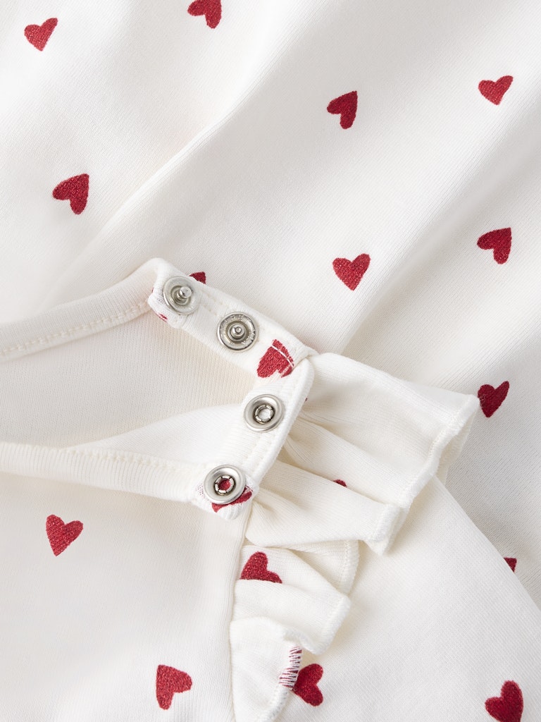 Name It Kjole Baby LS Heart Cloud Dancer - Billede 3