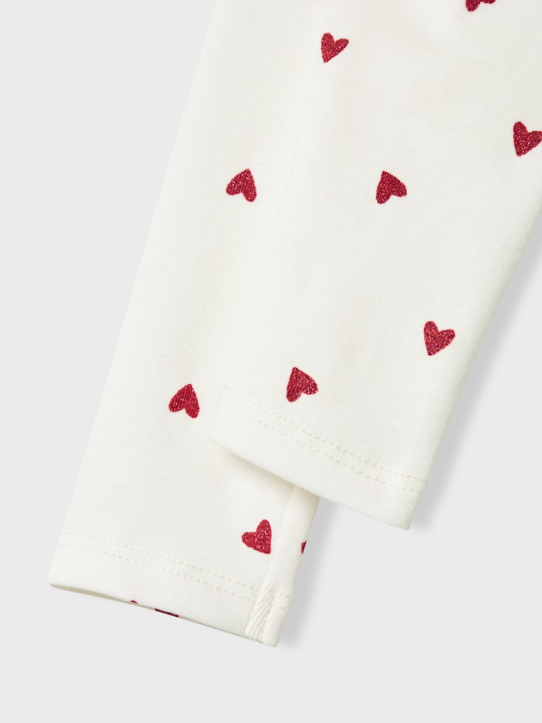Name It Leggins Baby Heart Cloud Dancer - Billede 3
