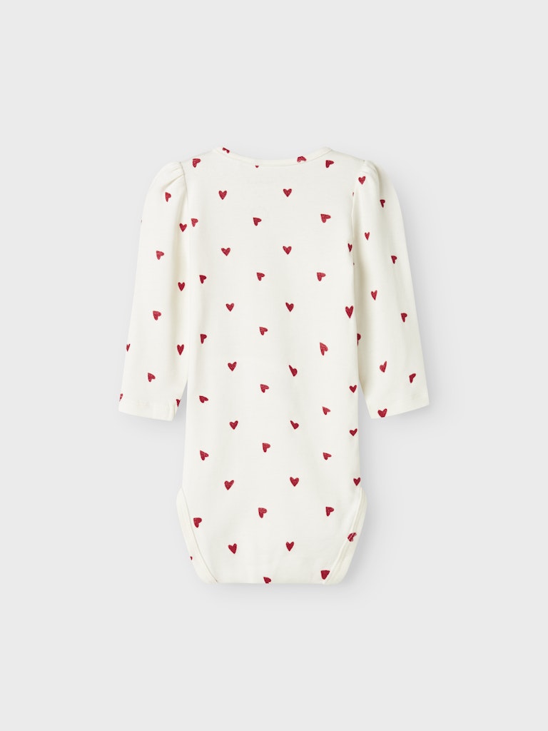 Name It Body LS Heart Cloud Dancer - Billede 2