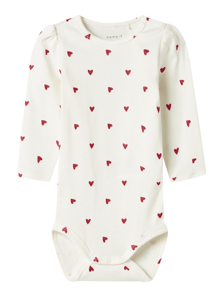 Name It Body LS Heart Cloud Dancer