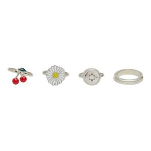 Name It Fingerringe Funna 4-pak Silver
