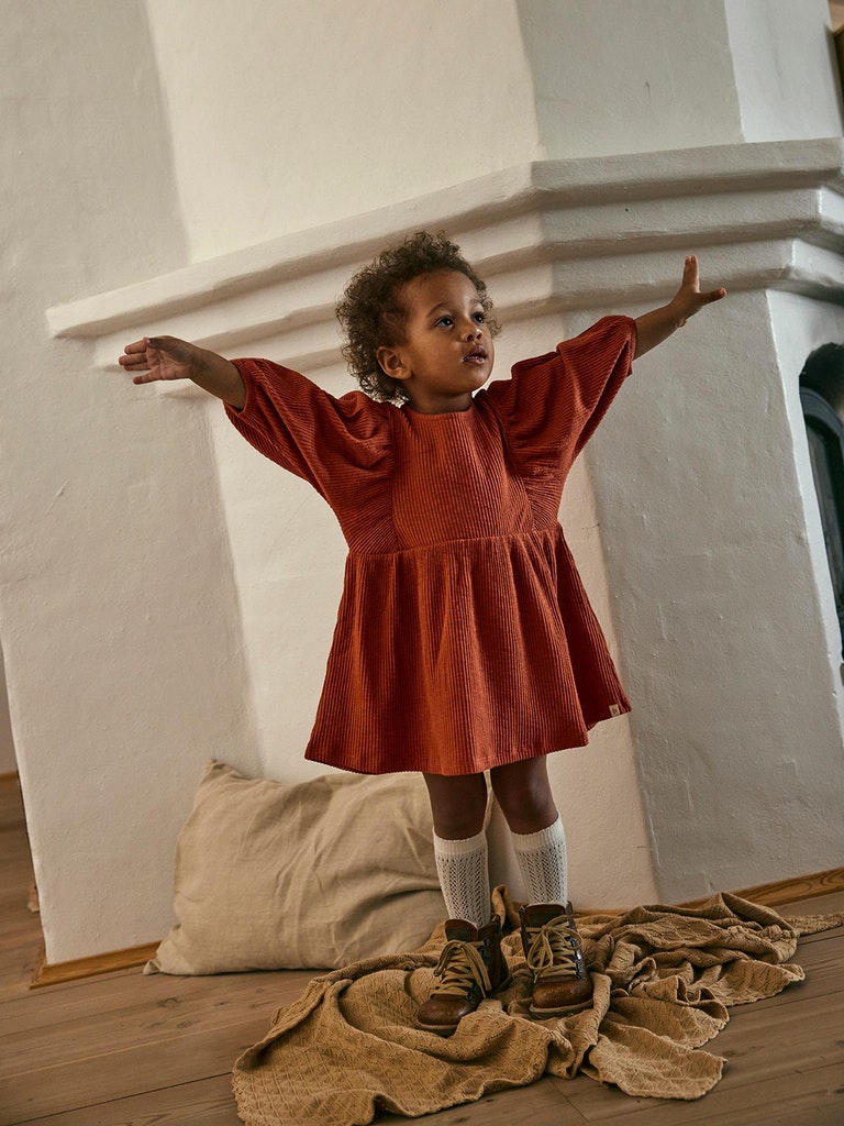 Lil' Atelier Kjole Raja Loose Baked Clay - Billede 5