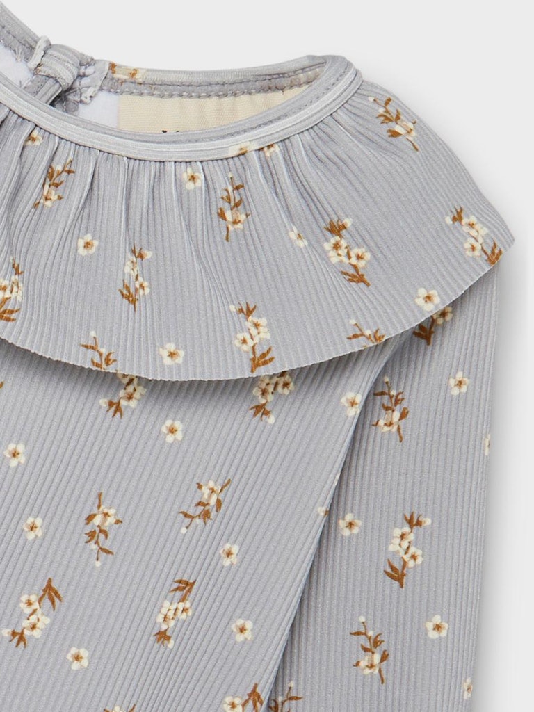 Lil' Atelier Badedragt Baby LS Fagma Swimsuit Harbor Mist - Billede 3