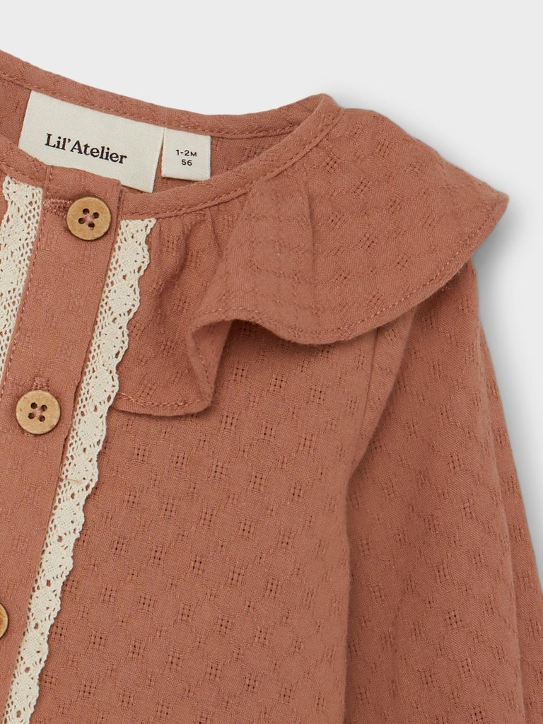 Lil' Atelier Cardigan LS Dolly Loose Mocha Mousse - Billede 2