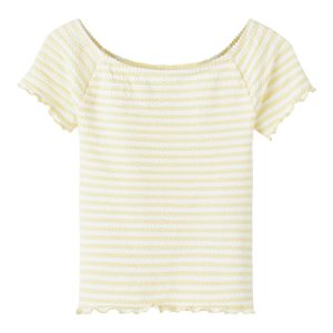 Name It Bluse SS Jamy Slim Offshoulder Top Double Cream